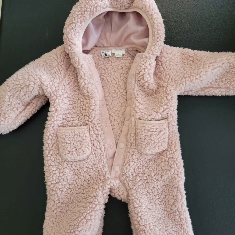 Jamie Kay Pink Sherpa Baby Onesie